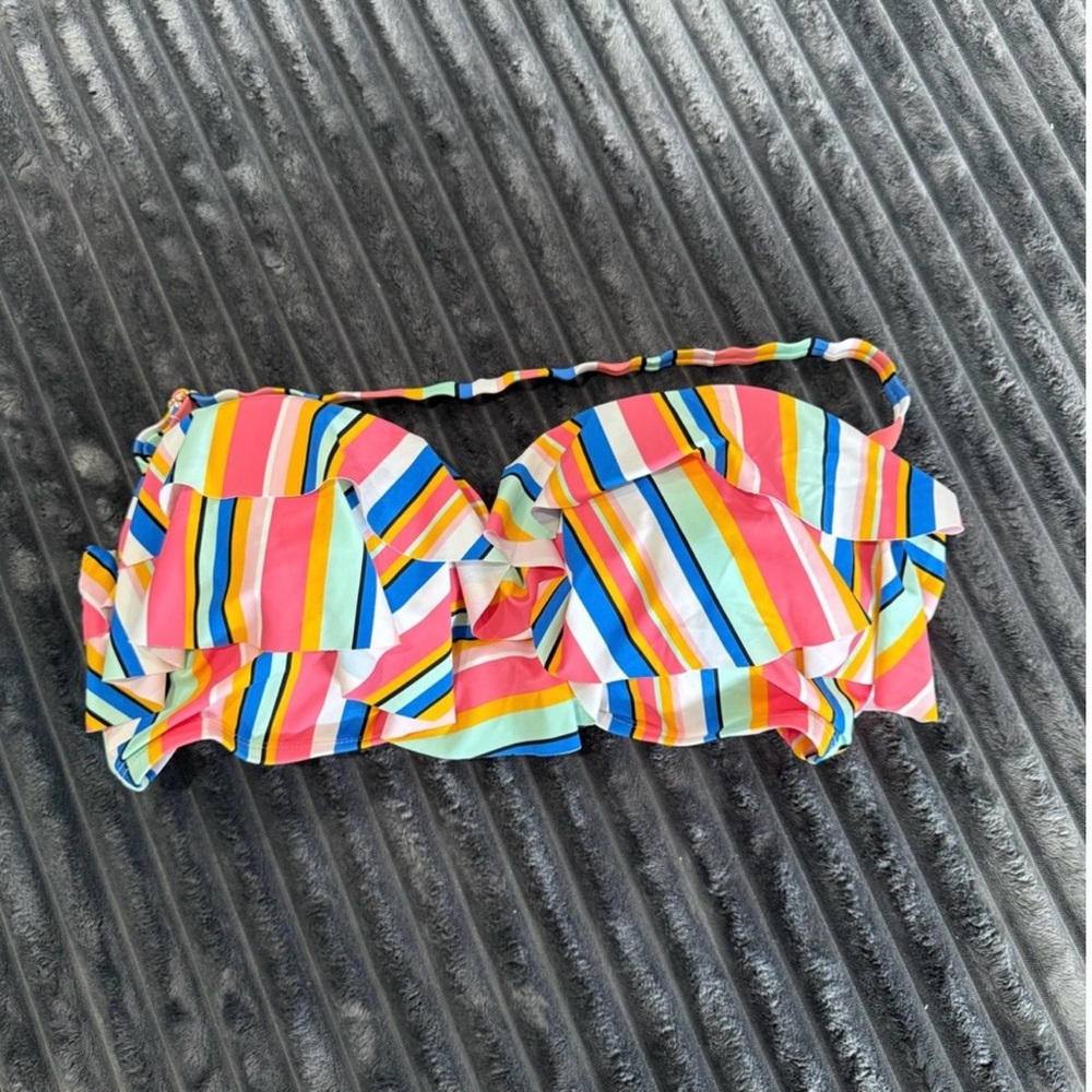 Time and Tru Multicolor Striped Bikini Underwire